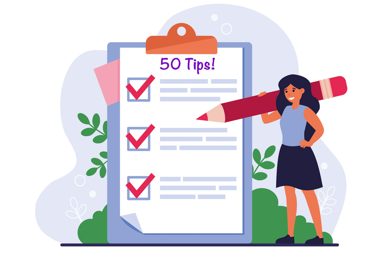 50 tips om mee af te vallen